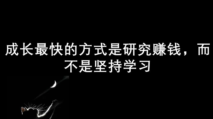成长最快的方式是研究赚钱，而不是学习-偏门行业网